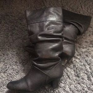 Pebbled Leather Boots